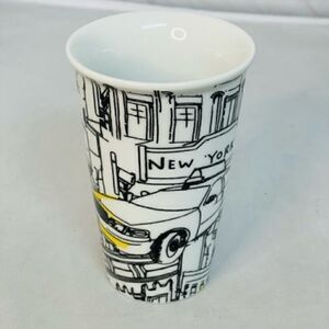 DKNY LENOX CITI TAXI CERAMIC GLASS CUP DONNA KARAN NEW YORK Mug